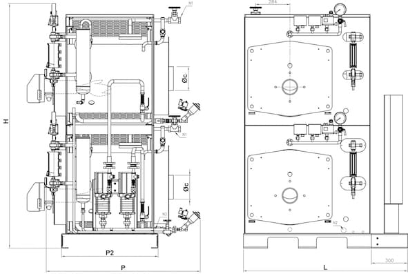 FX DUAL Газовый паровой котел (парогенератор) ICI Caldaie