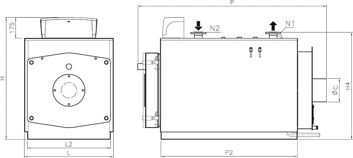 REX 70 - 1300 кВт Газовый котел водогрейный ICI CALDAIE